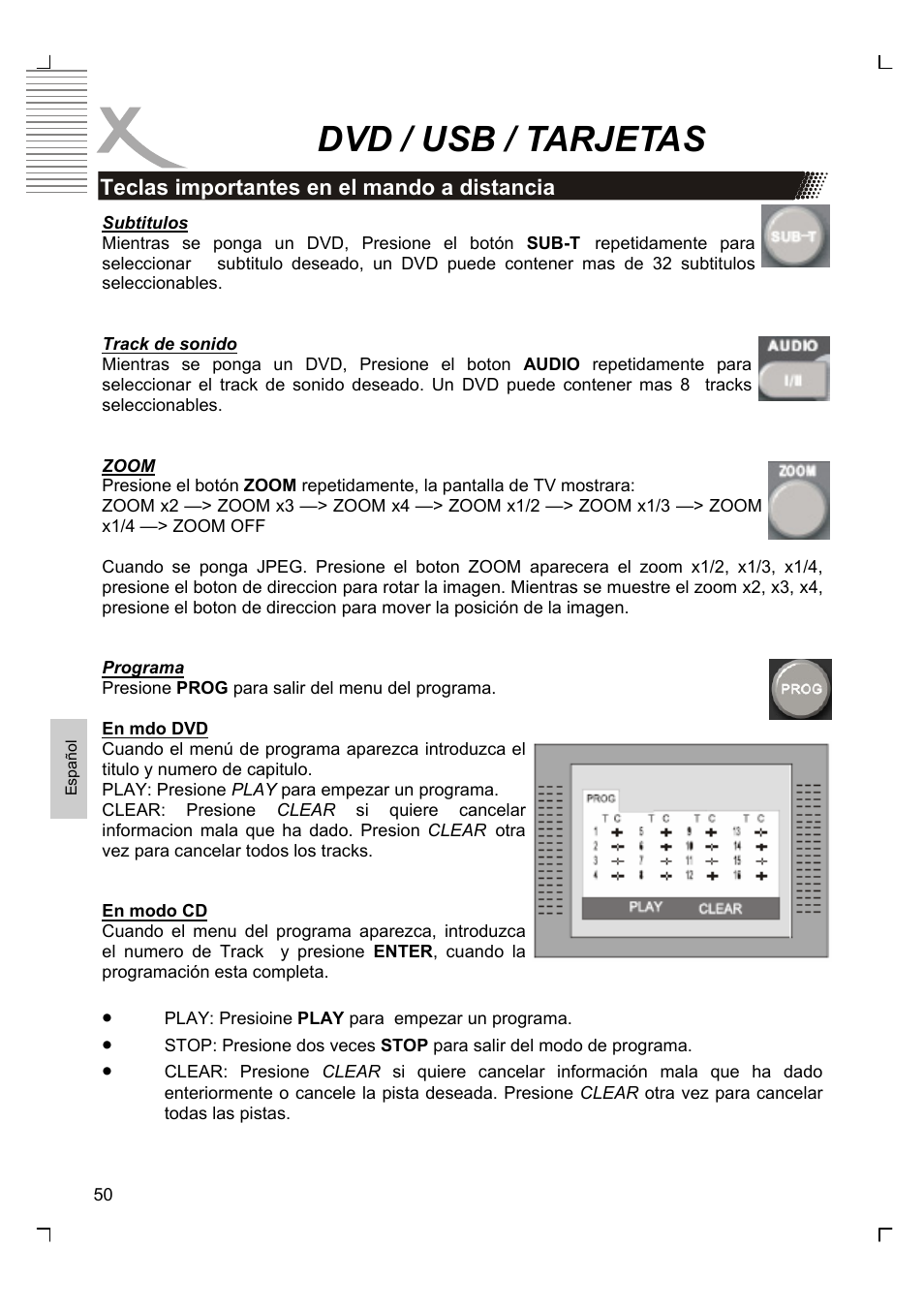 Dvd / usb / tarjetas | Xoro HTC 1926D User Manual | Page 292 / 304