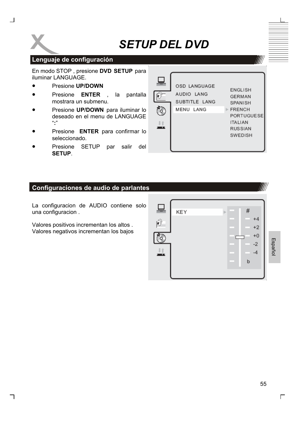 Setup del dvd | Xoro HTC 1926D User Manual | Page 297 / 304