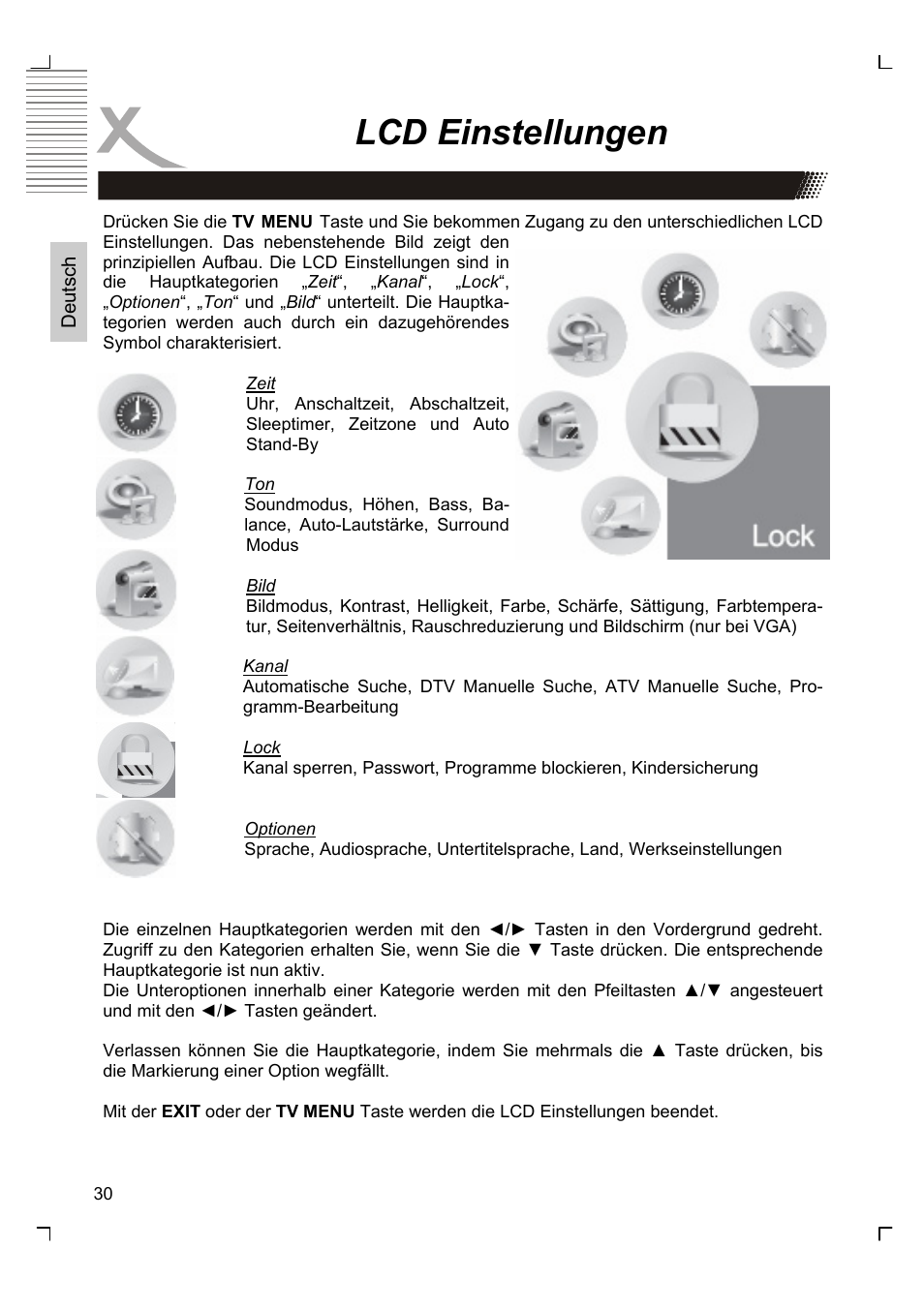 Lcd einstellungen | Xoro HTC 1926D User Manual | Page 30 / 304