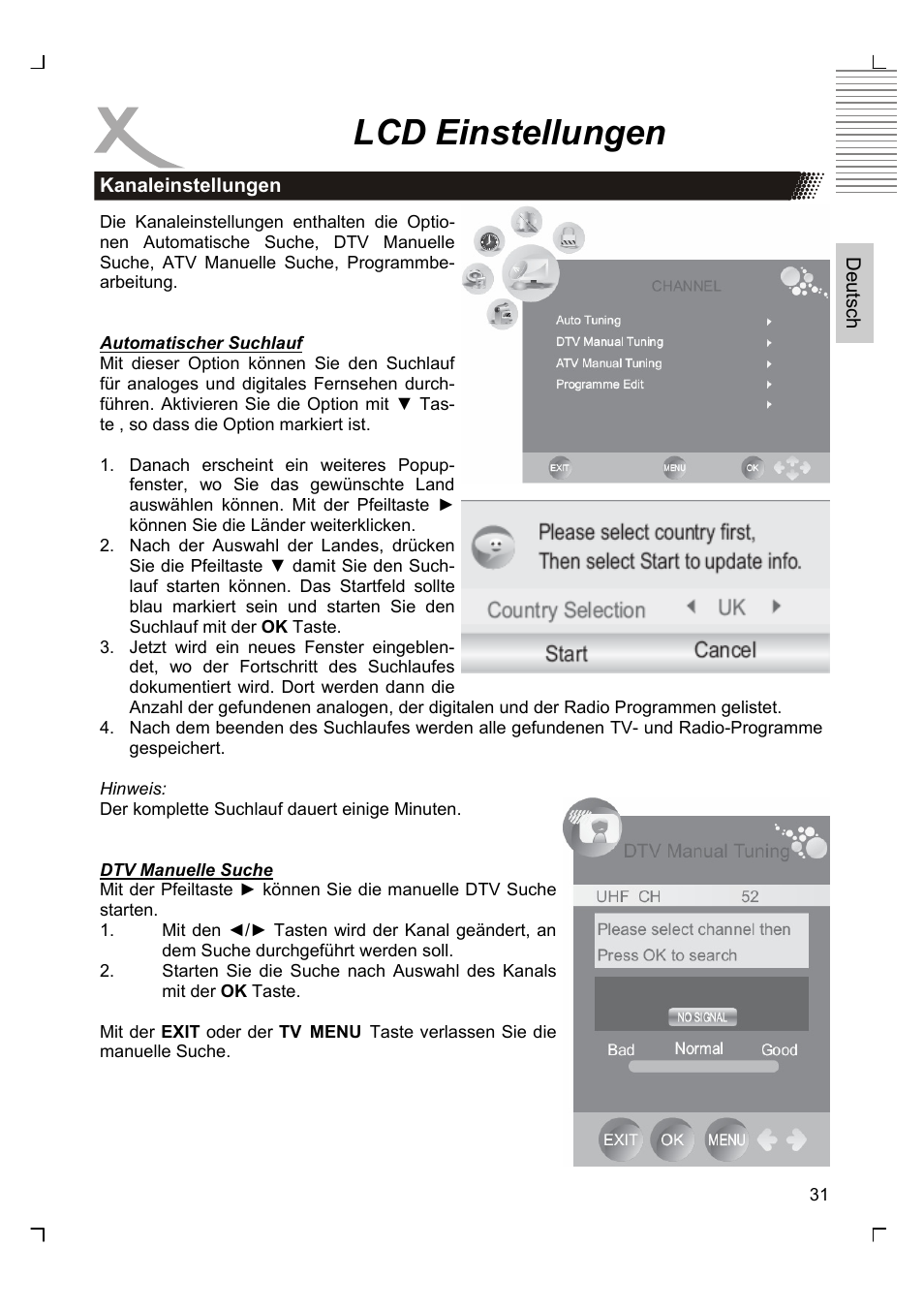 Lcd einstellungen | Xoro HTC 1926D User Manual | Page 31 / 304