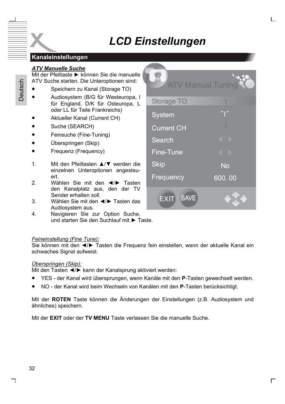 Lcd einstellungen | Xoro HTC 1926D User Manual | Page 32 / 304