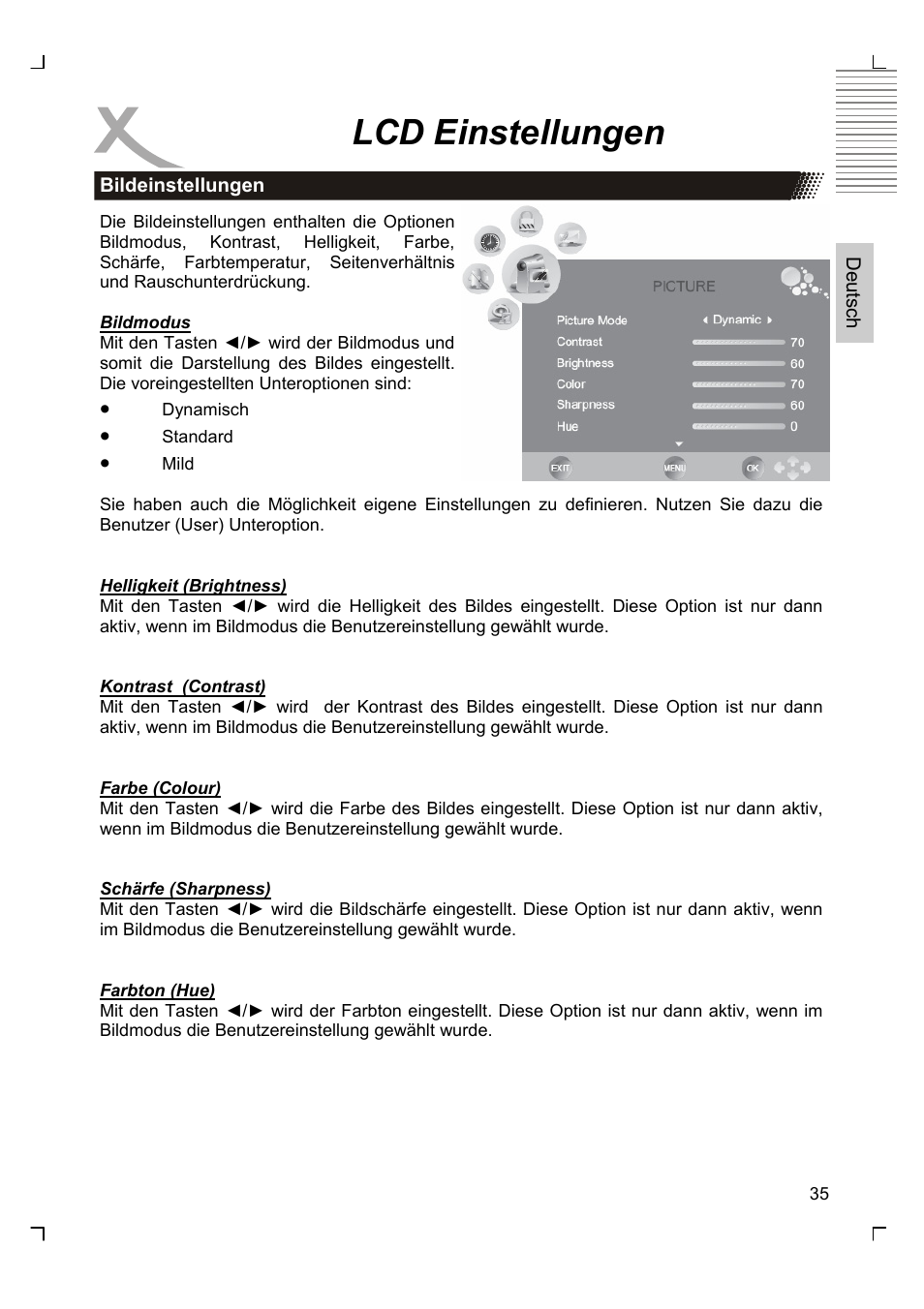 Lcd einstellungen | Xoro HTC 1926D User Manual | Page 35 / 304
