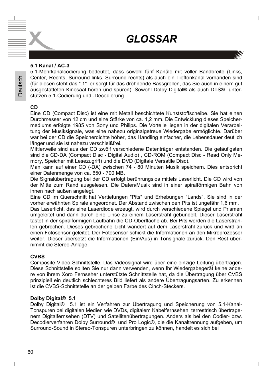 Glossar | Xoro HTC 1926D User Manual | Page 60 / 304
