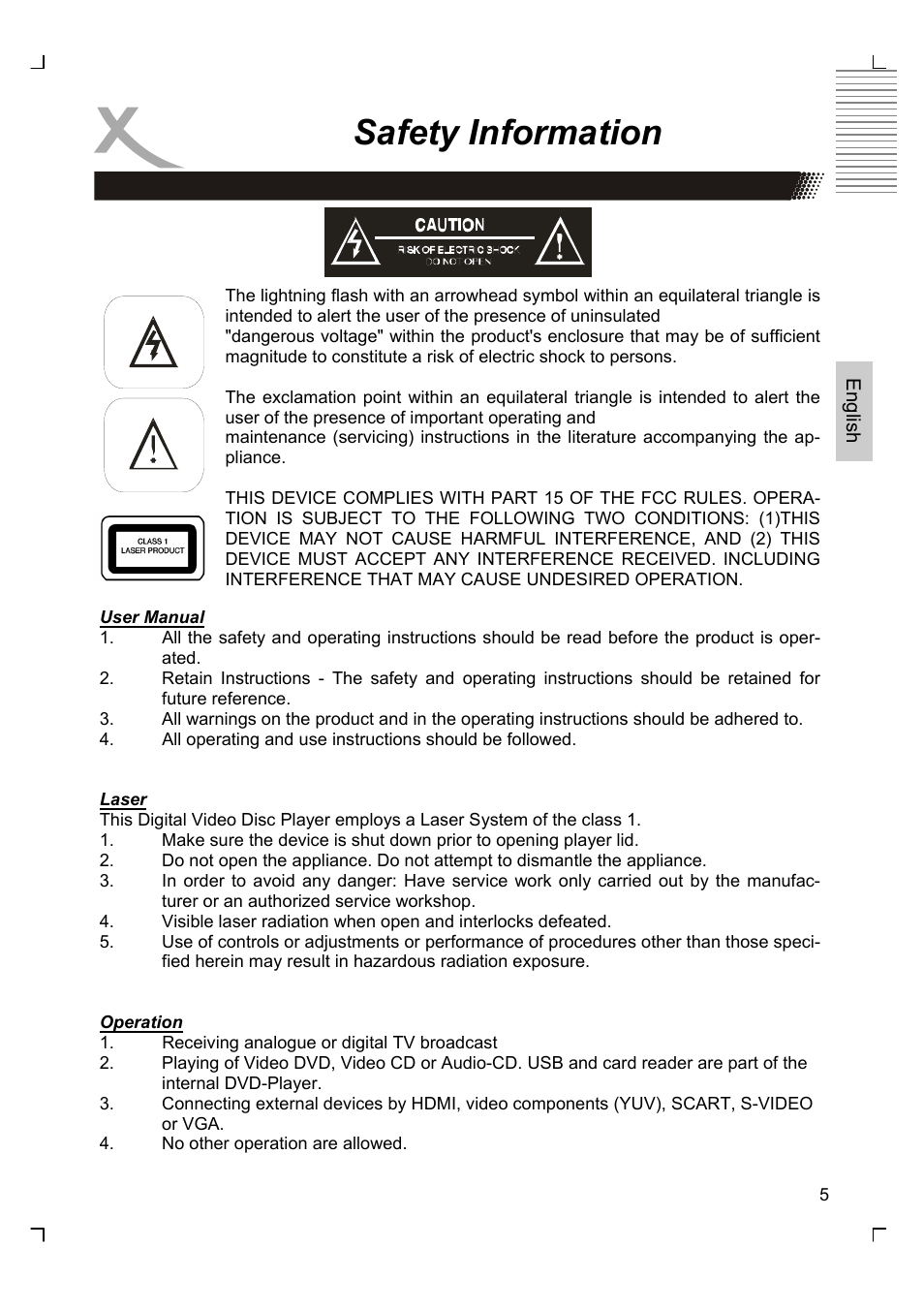 Safety information | Xoro HTC 1926D User Manual | Page 67 / 304