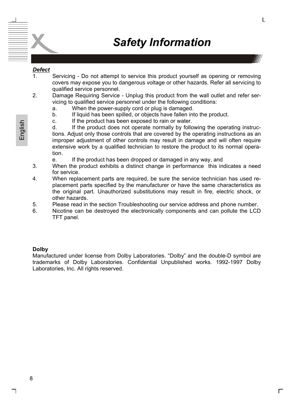 Safety information | Xoro HTC 1926D User Manual | Page 70 / 304