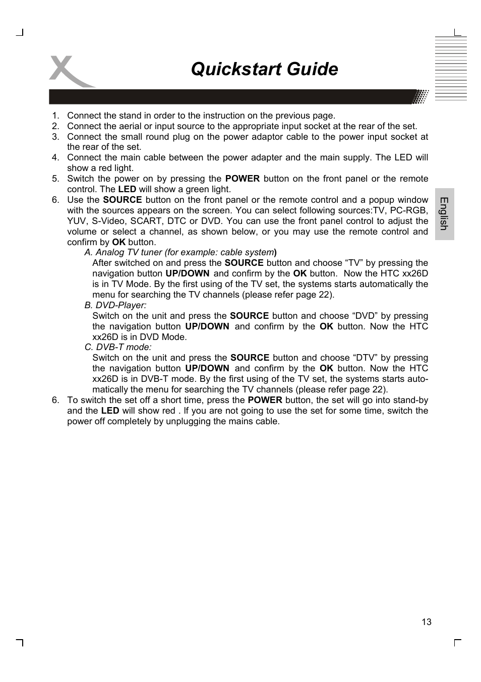 Quickstart guide | Xoro HTC 1926D User Manual | Page 75 / 304