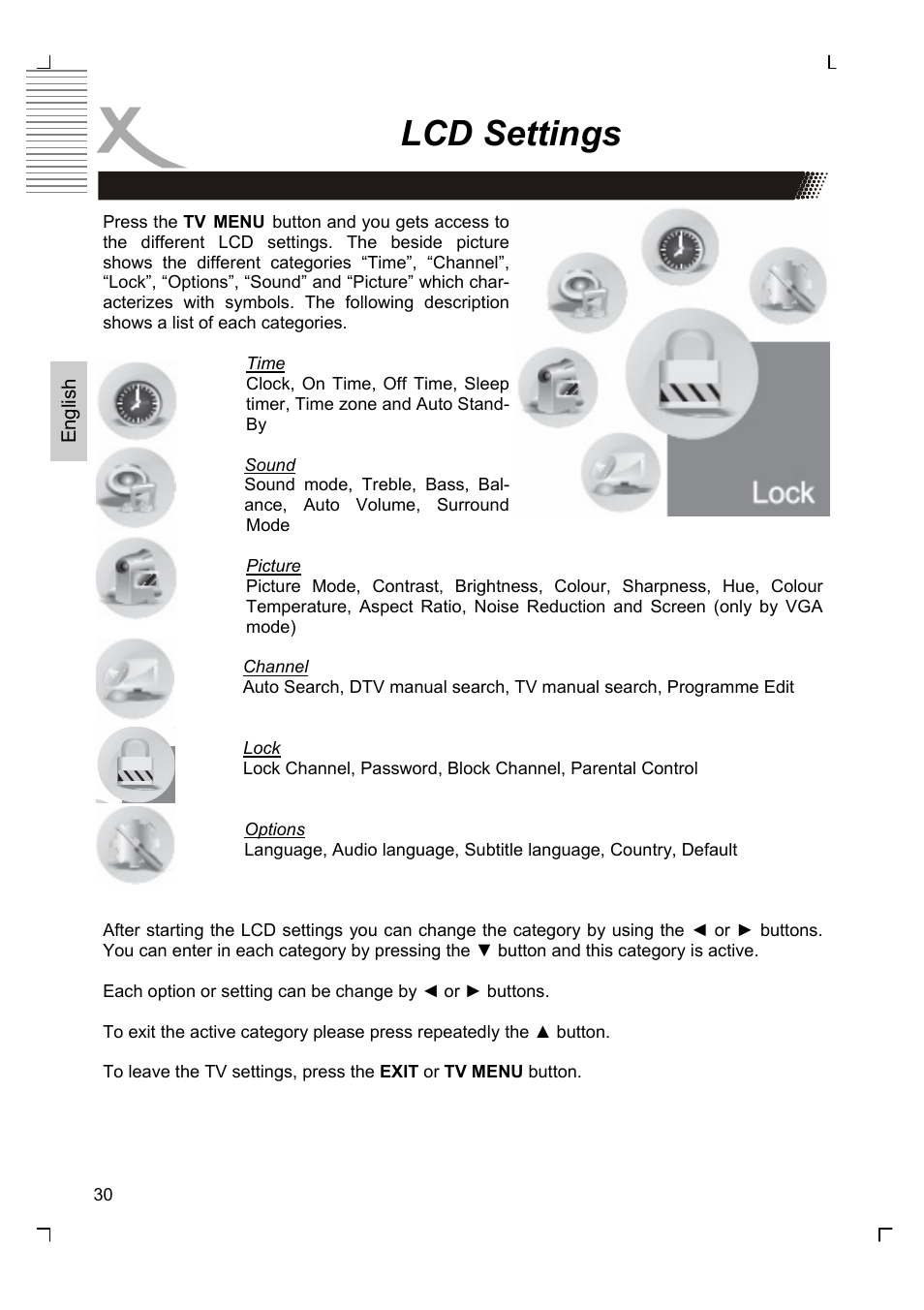 Lcd settings | Xoro HTC 1926D User Manual | Page 92 / 304