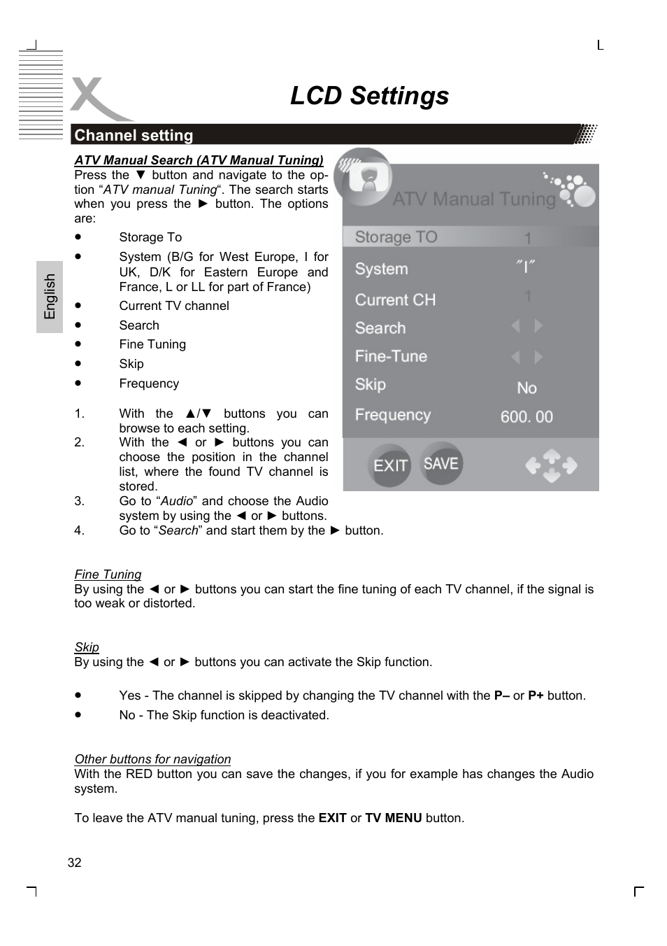 Lcd settings | Xoro HTC 1926D User Manual | Page 94 / 304