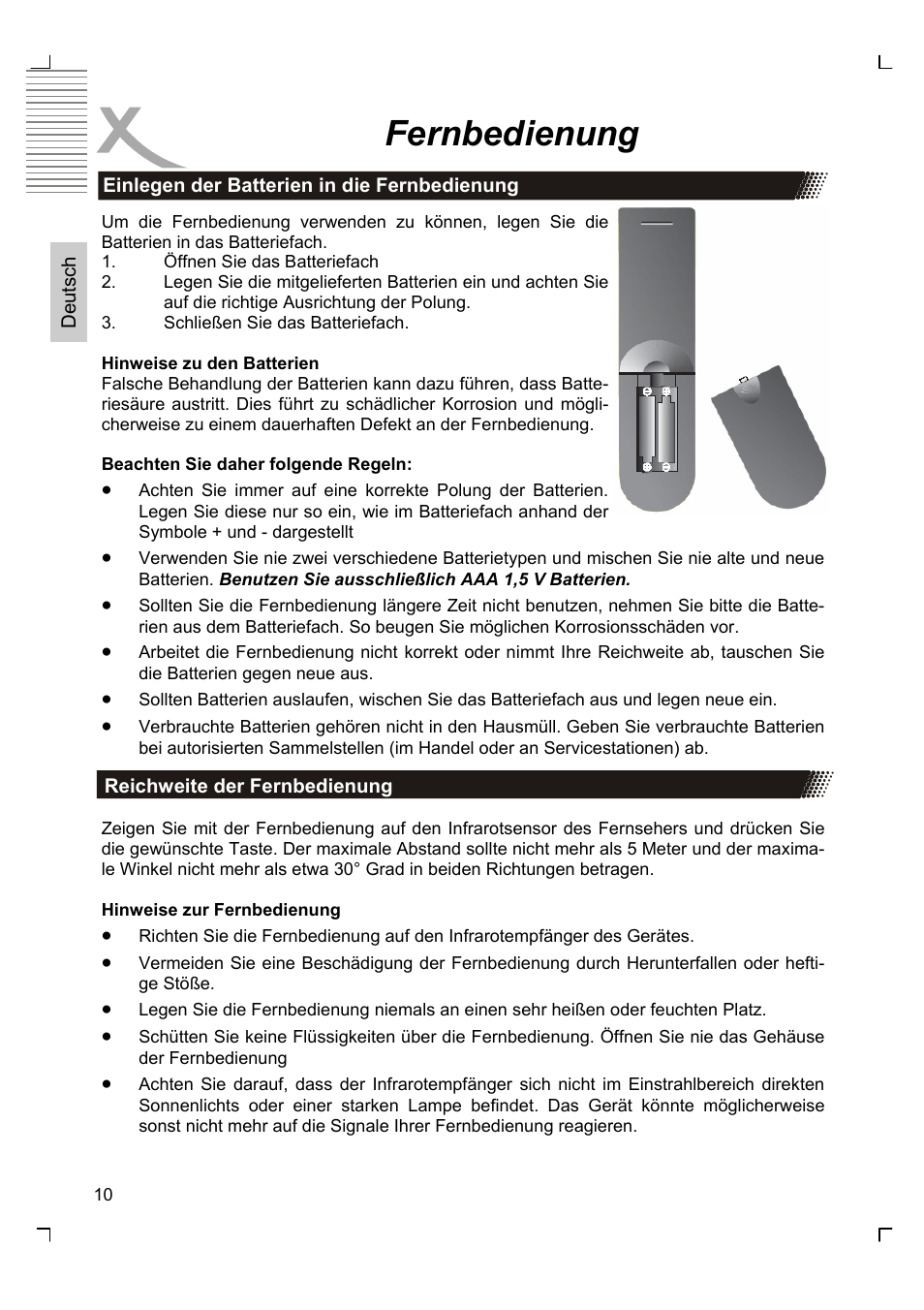 Fernbedienung | Xoro HTC 1525D User Manual | Page 10 / 213
