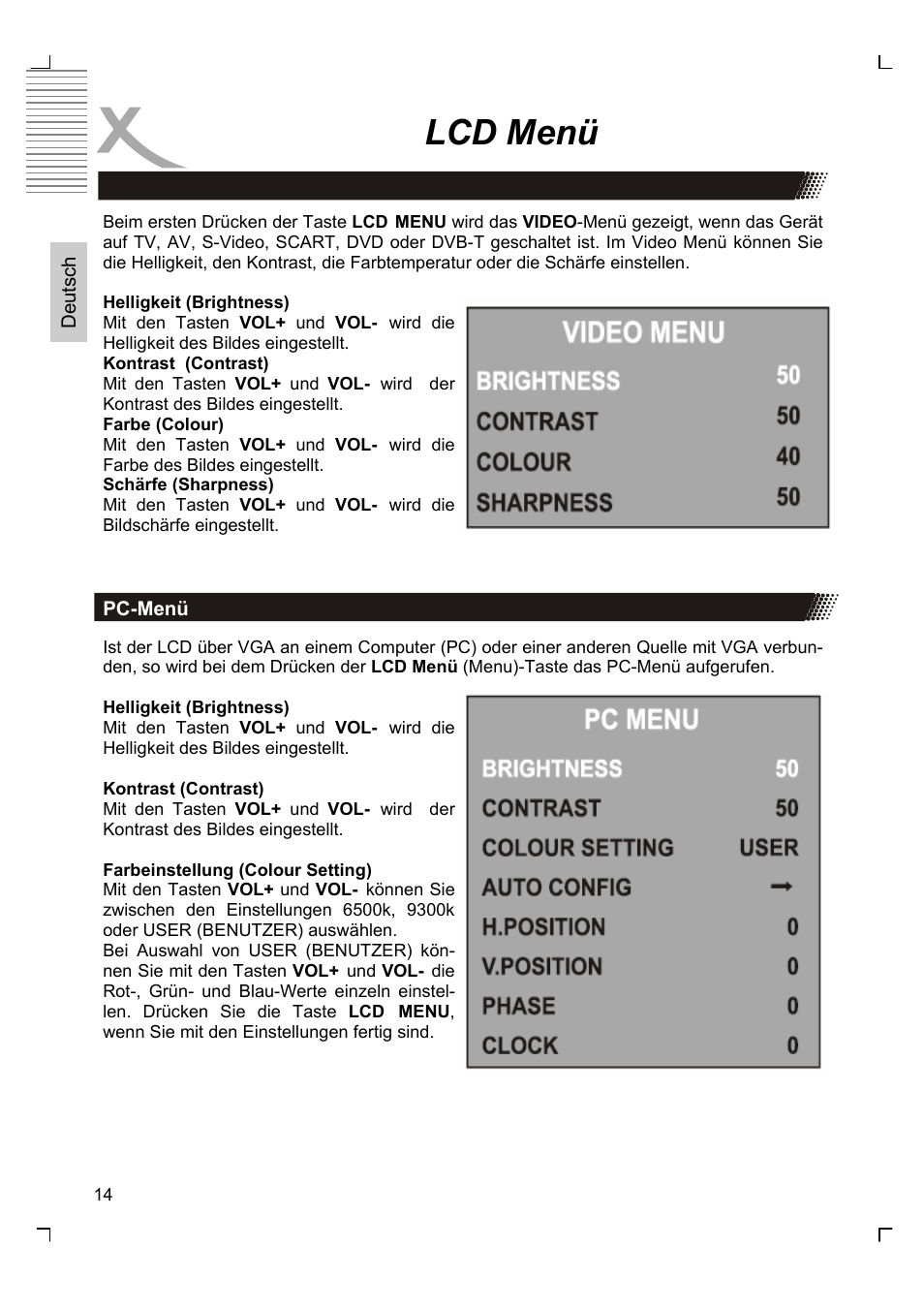 Lcd menü | Xoro HTC 1525D User Manual | Page 14 / 213