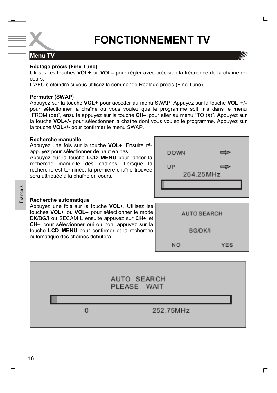 Fonctionnement tv | Xoro HTC 1525D User Manual | Page 144 / 213