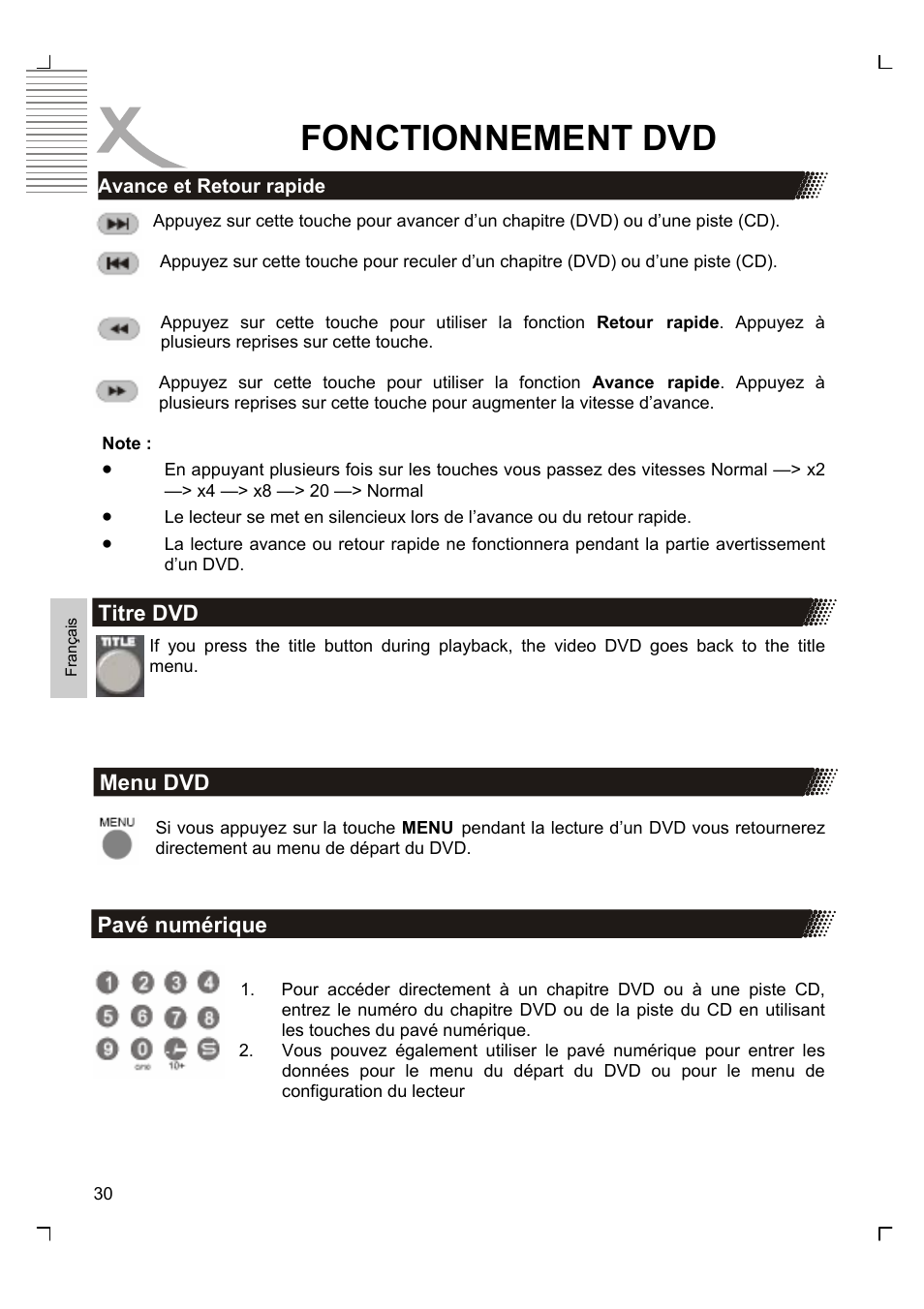 Fonctionnement dvd | Xoro HTC 1525D User Manual | Page 158 / 213