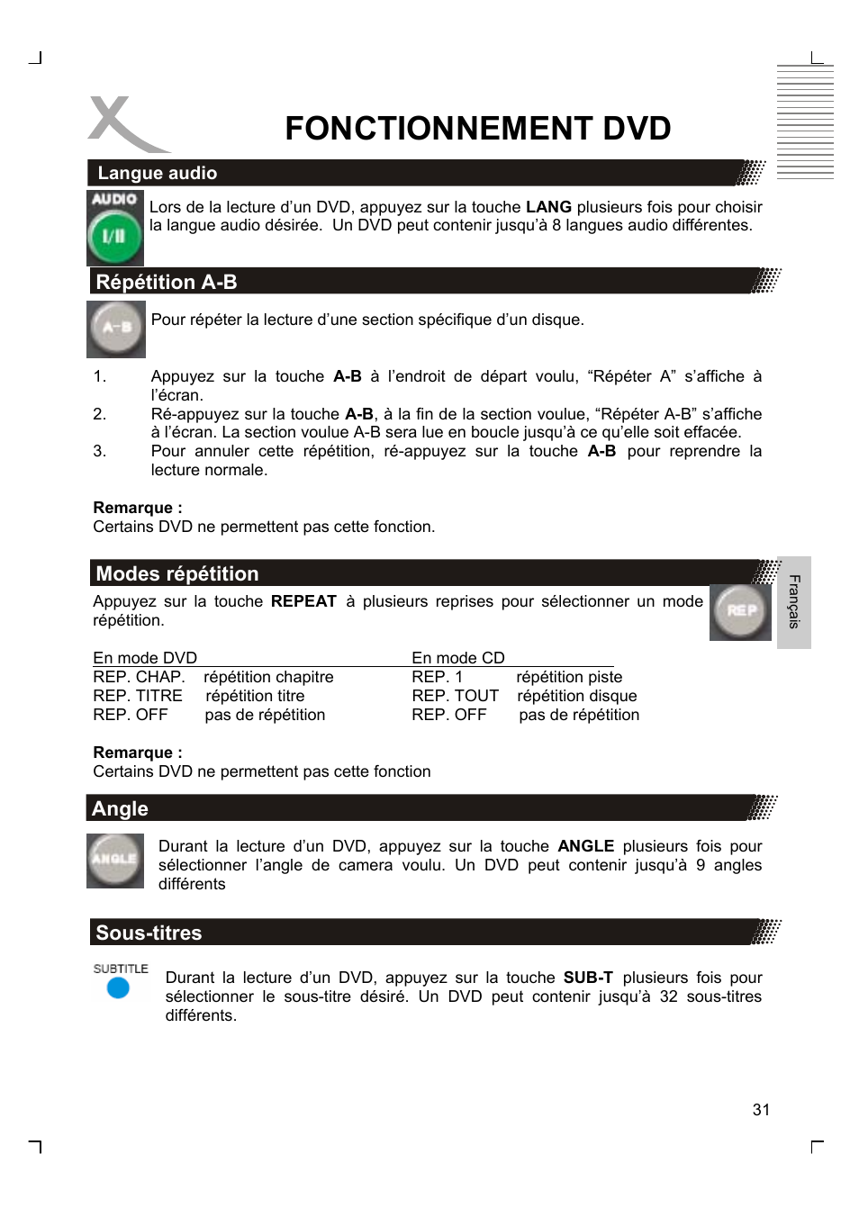 Fonctionnement dvd | Xoro HTC 1525D User Manual | Page 159 / 213
