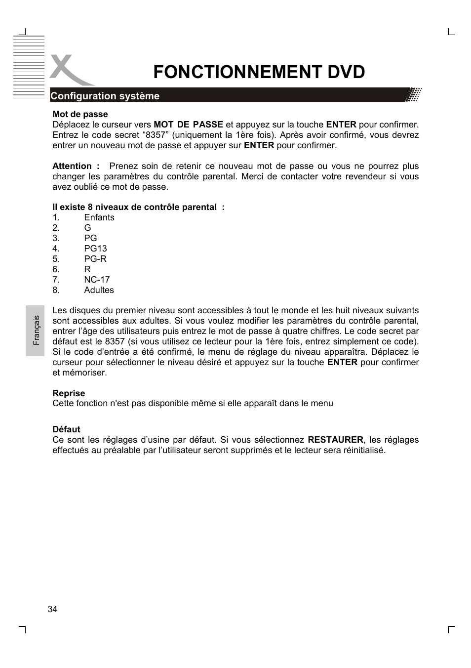 Fonctionnement dvd | Xoro HTC 1525D User Manual | Page 162 / 213