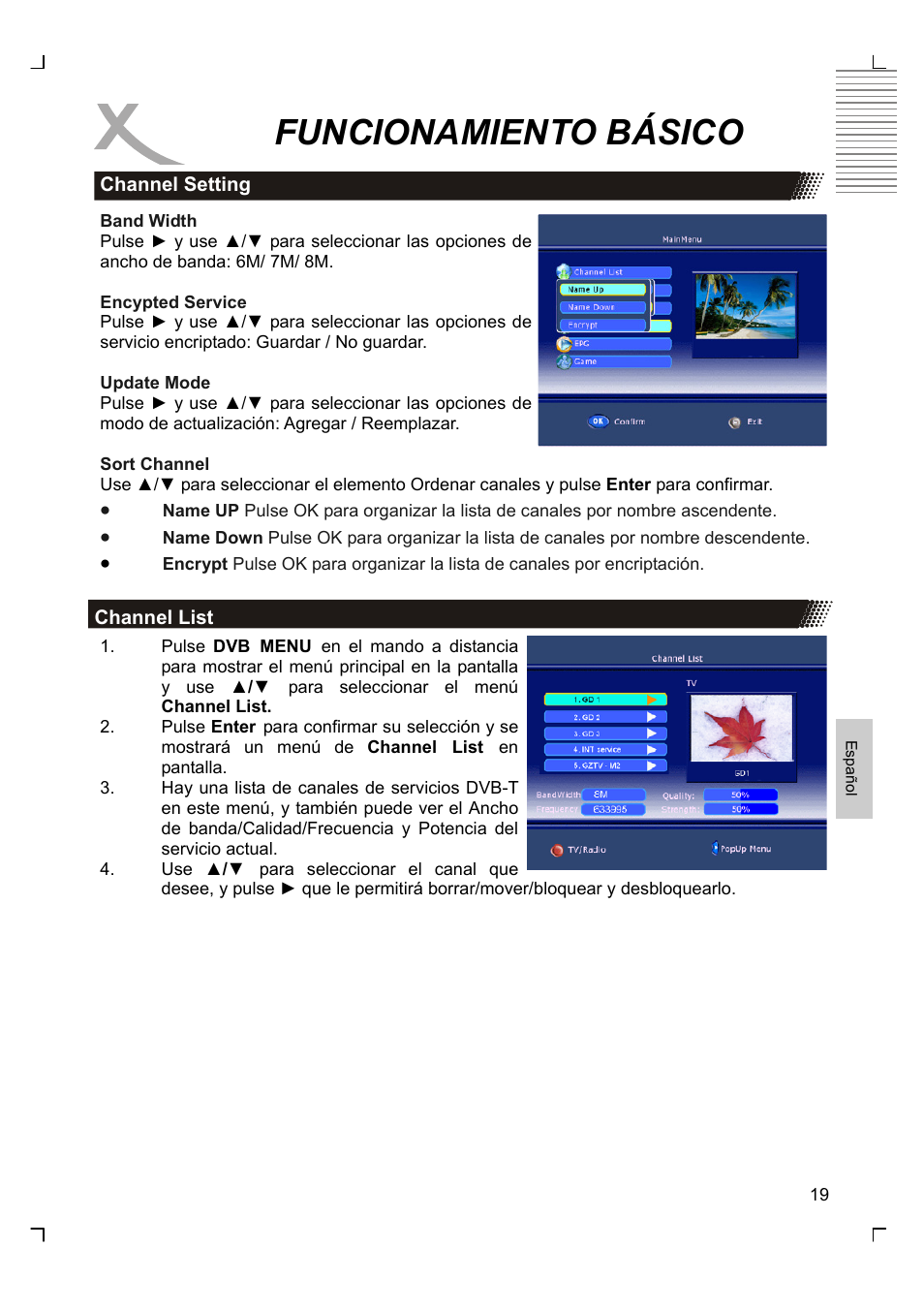 Funcionamiento básico | Xoro HTC 1525D User Manual | Page 189 / 213