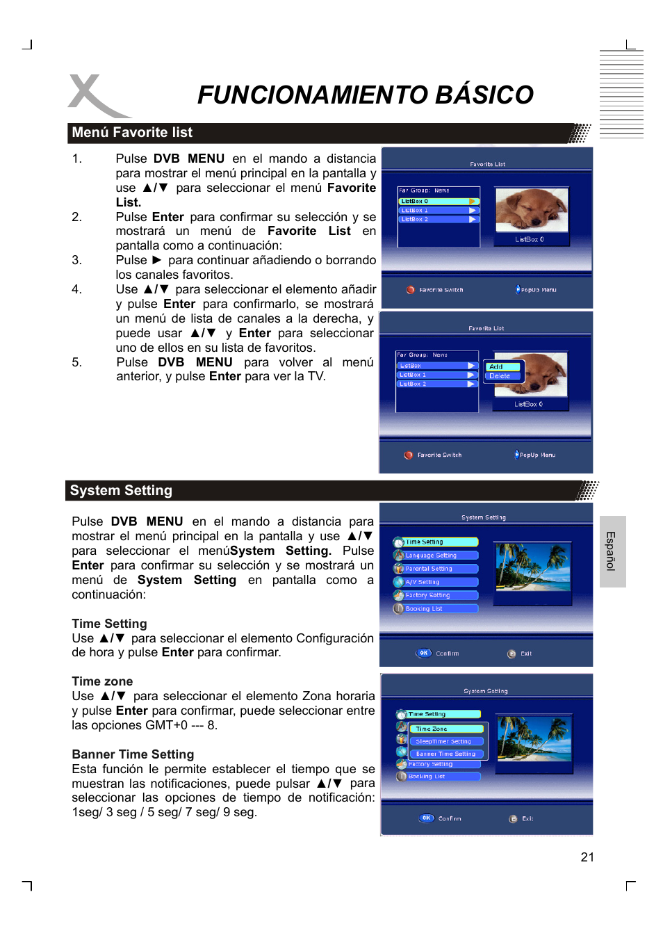 Funcionamiento básico | Xoro HTC 1525D User Manual | Page 191 / 213