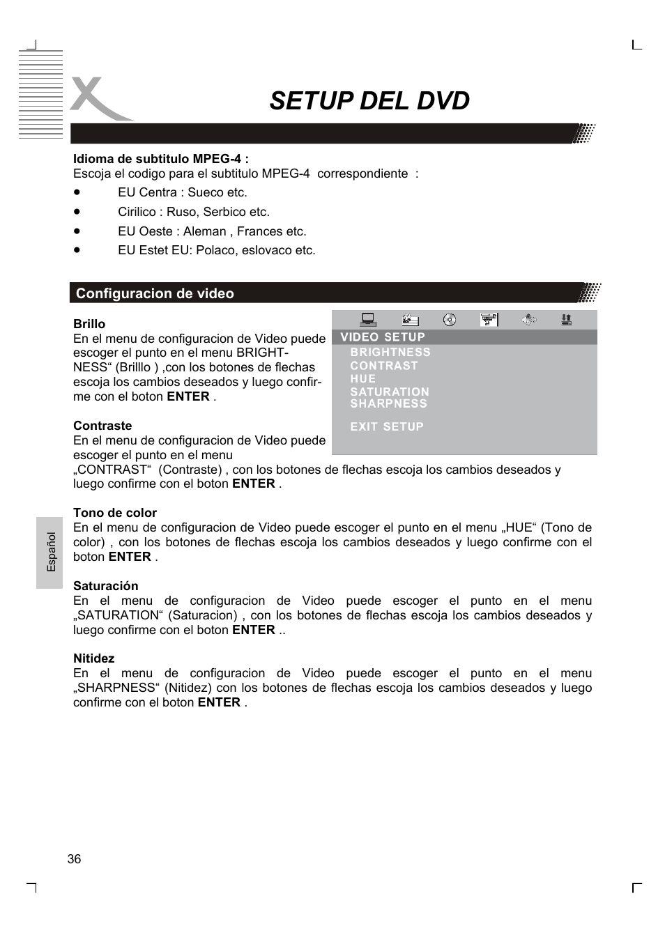 Setup del dvd | Xoro HTC 1525D User Manual | Page 206 / 213