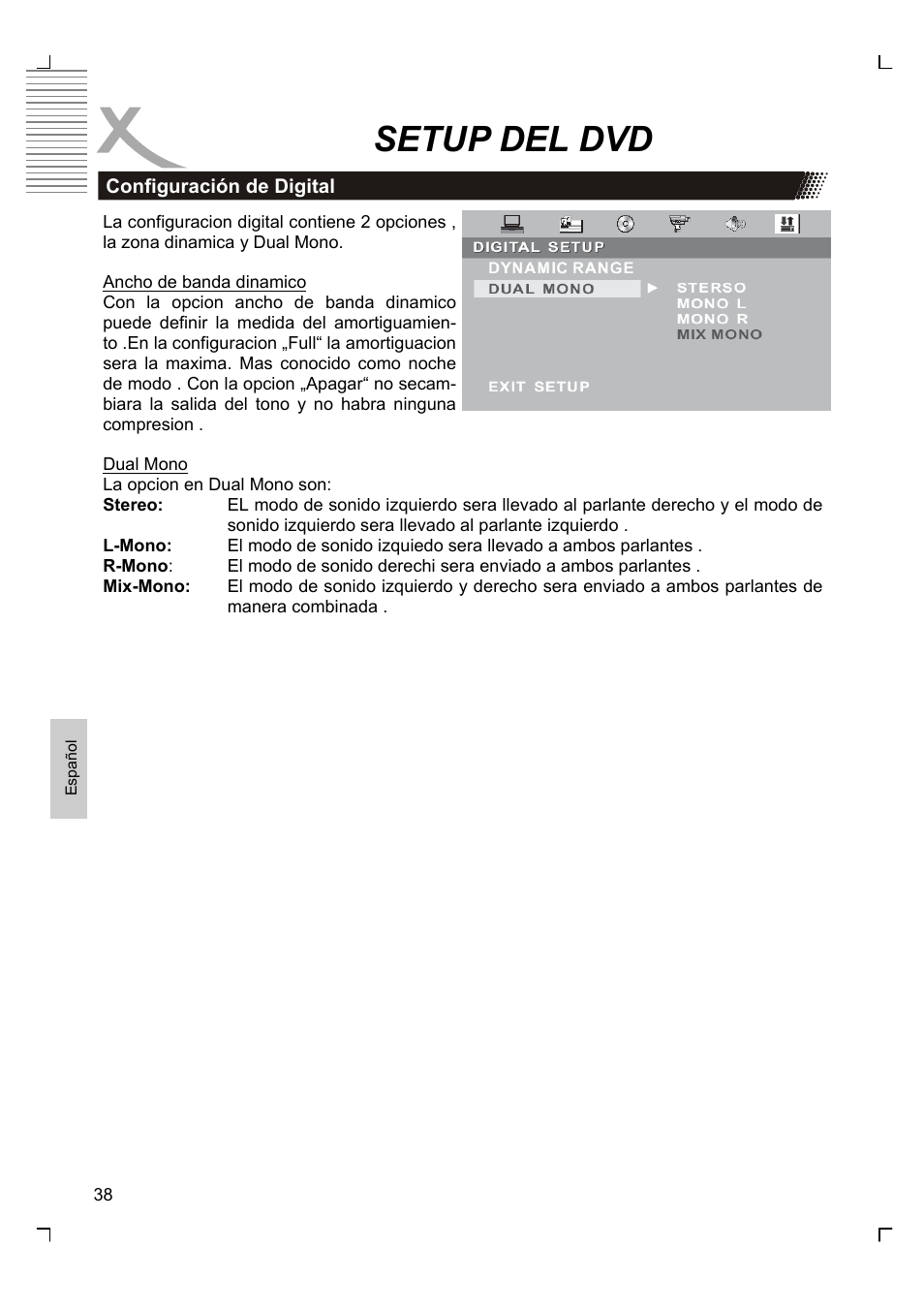 Setup del dvd | Xoro HTC 1525D User Manual | Page 208 / 213