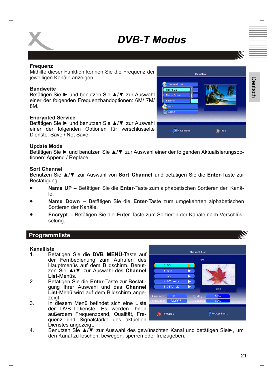 Dvb-t modus | Xoro HTC 1525D User Manual | Page 21 / 213