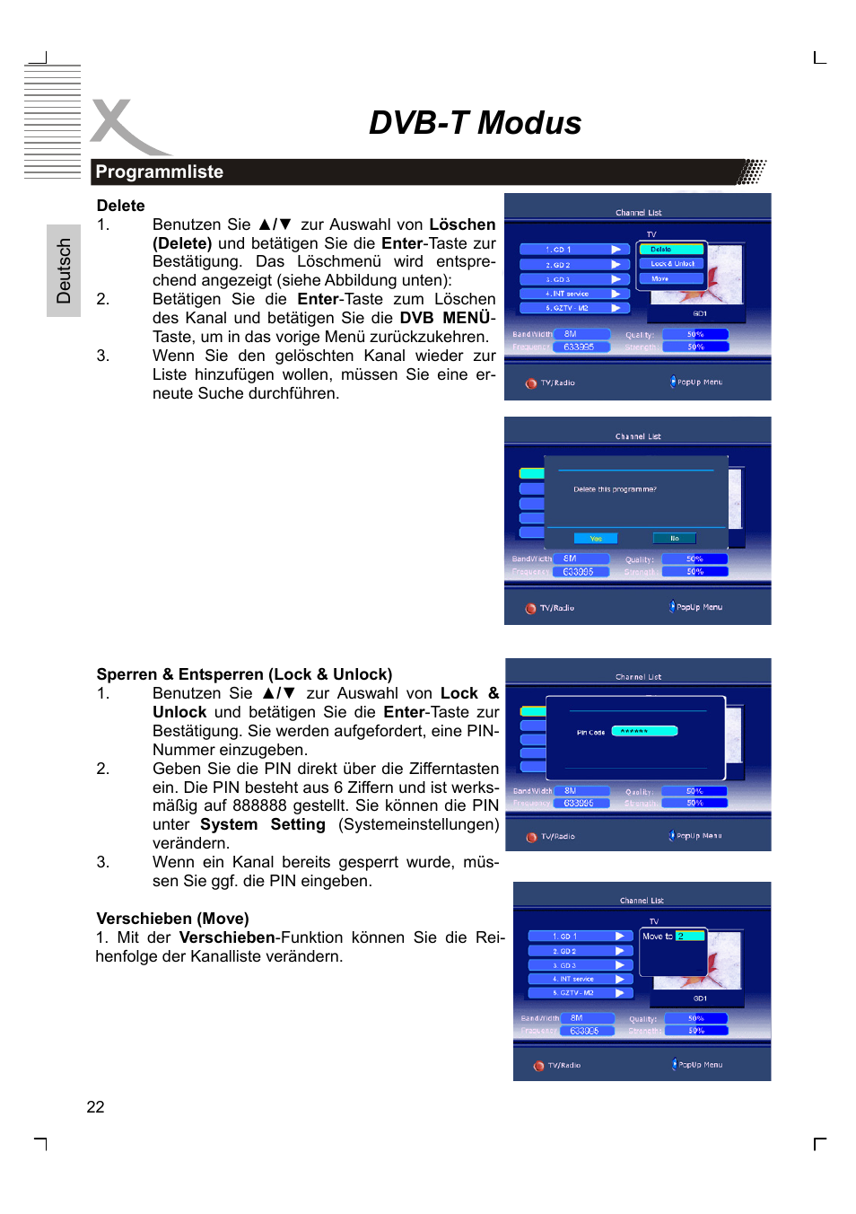 Dvb-t modus | Xoro HTC 1525D User Manual | Page 22 / 213