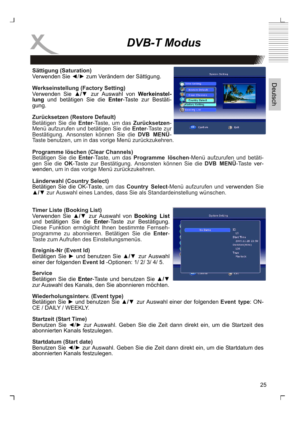 Dvb-t modus | Xoro HTC 1525D User Manual | Page 25 / 213
