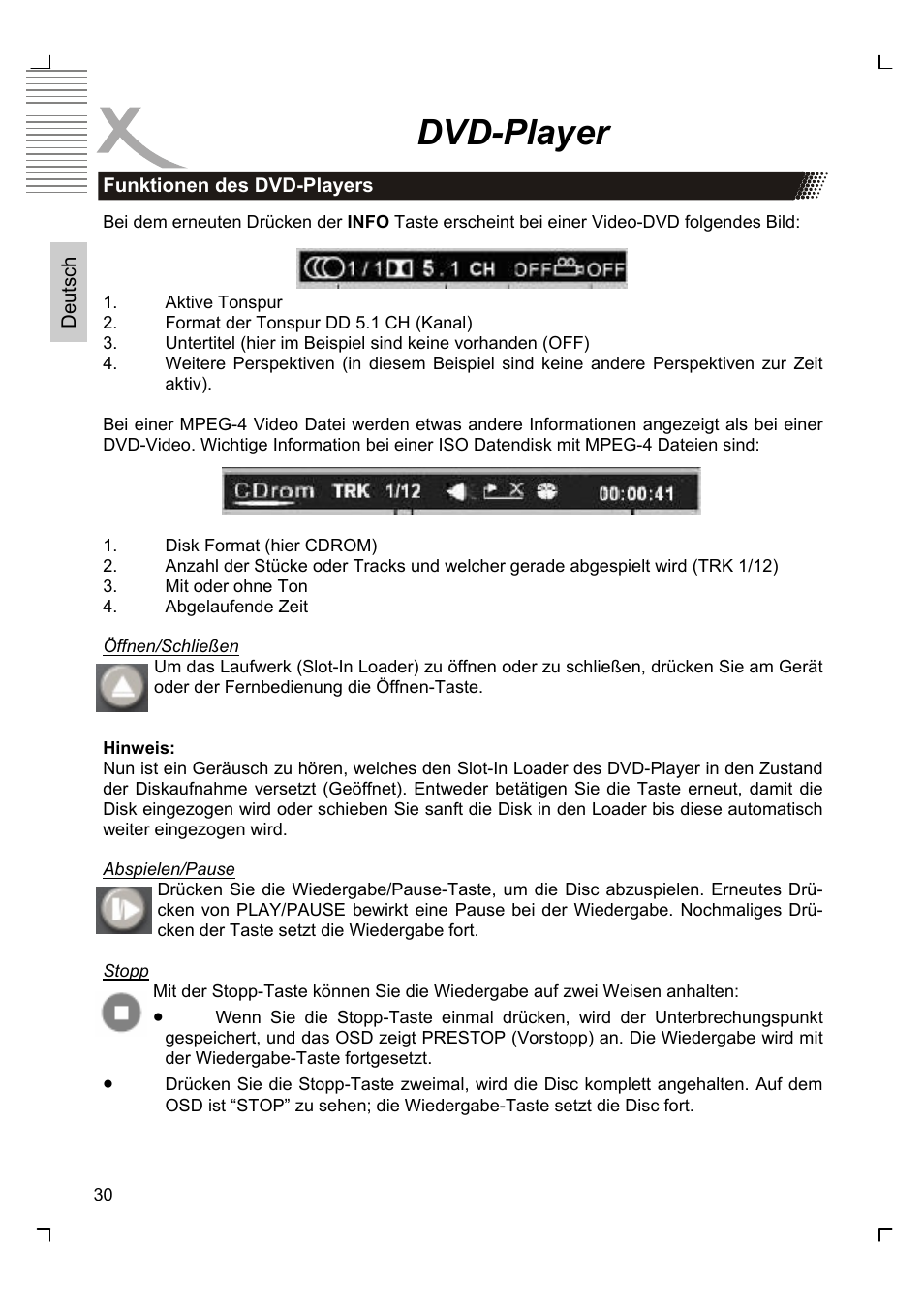 Dvd-player | Xoro HTC 1525D User Manual | Page 30 / 213