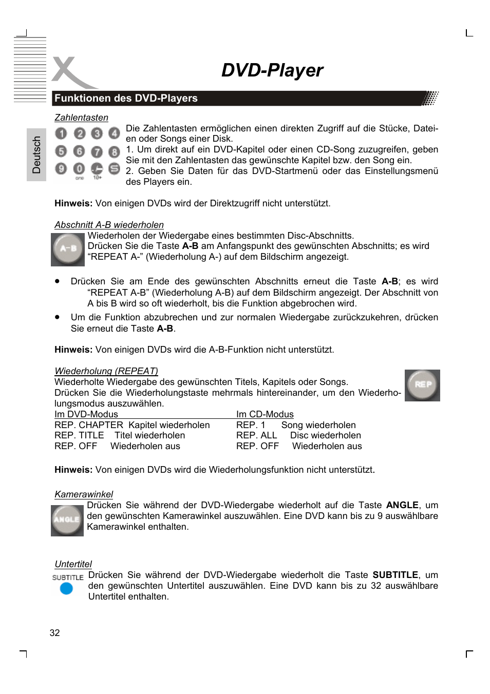 Dvd-player | Xoro HTC 1525D User Manual | Page 32 / 213