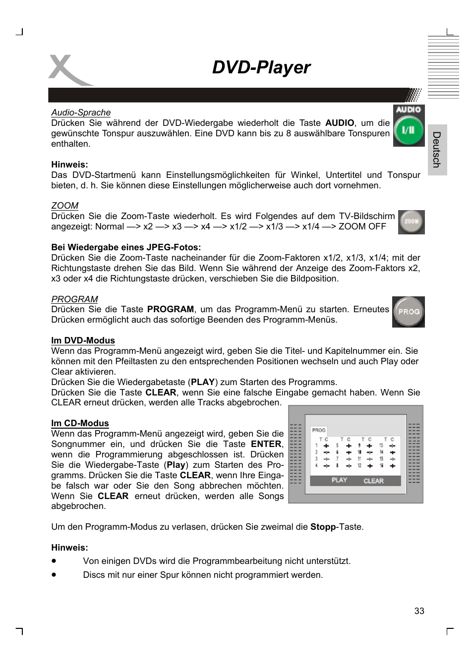 Dvd-player | Xoro HTC 1525D User Manual | Page 33 / 213
