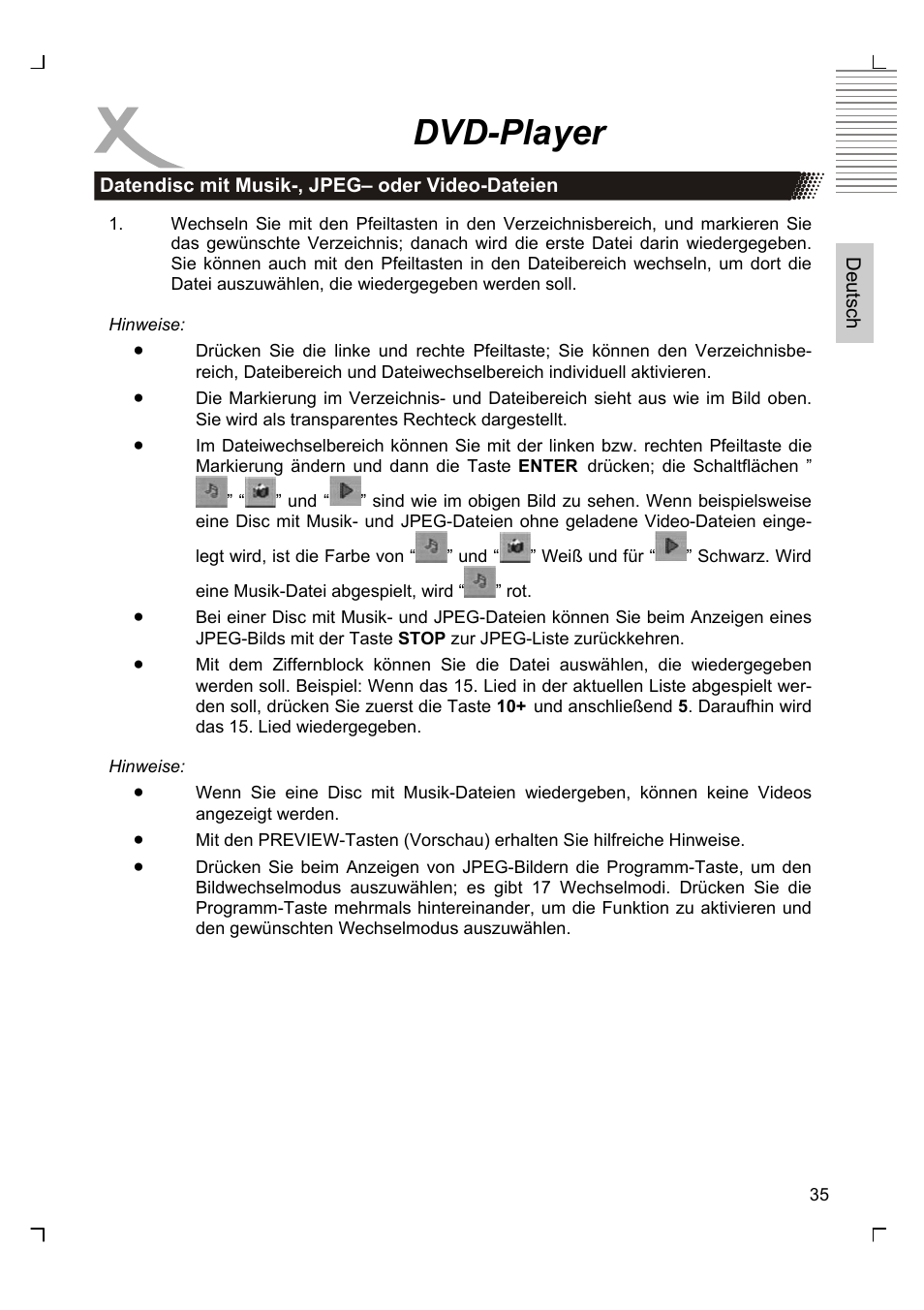 Dvd-player | Xoro HTC 1525D User Manual | Page 35 / 213