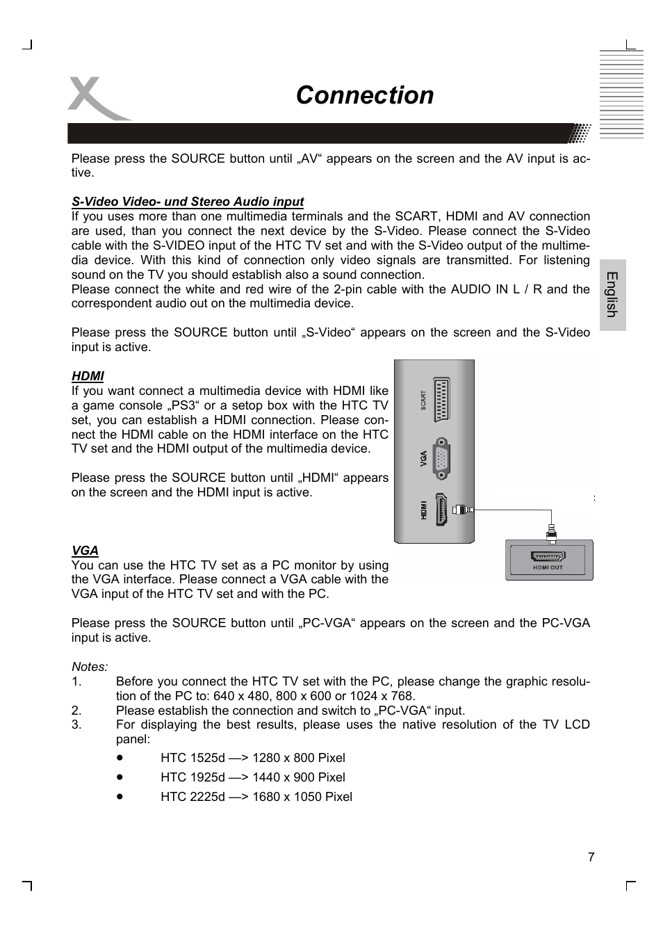 Connection | Xoro HTC 1525D User Manual | Page 51 / 213