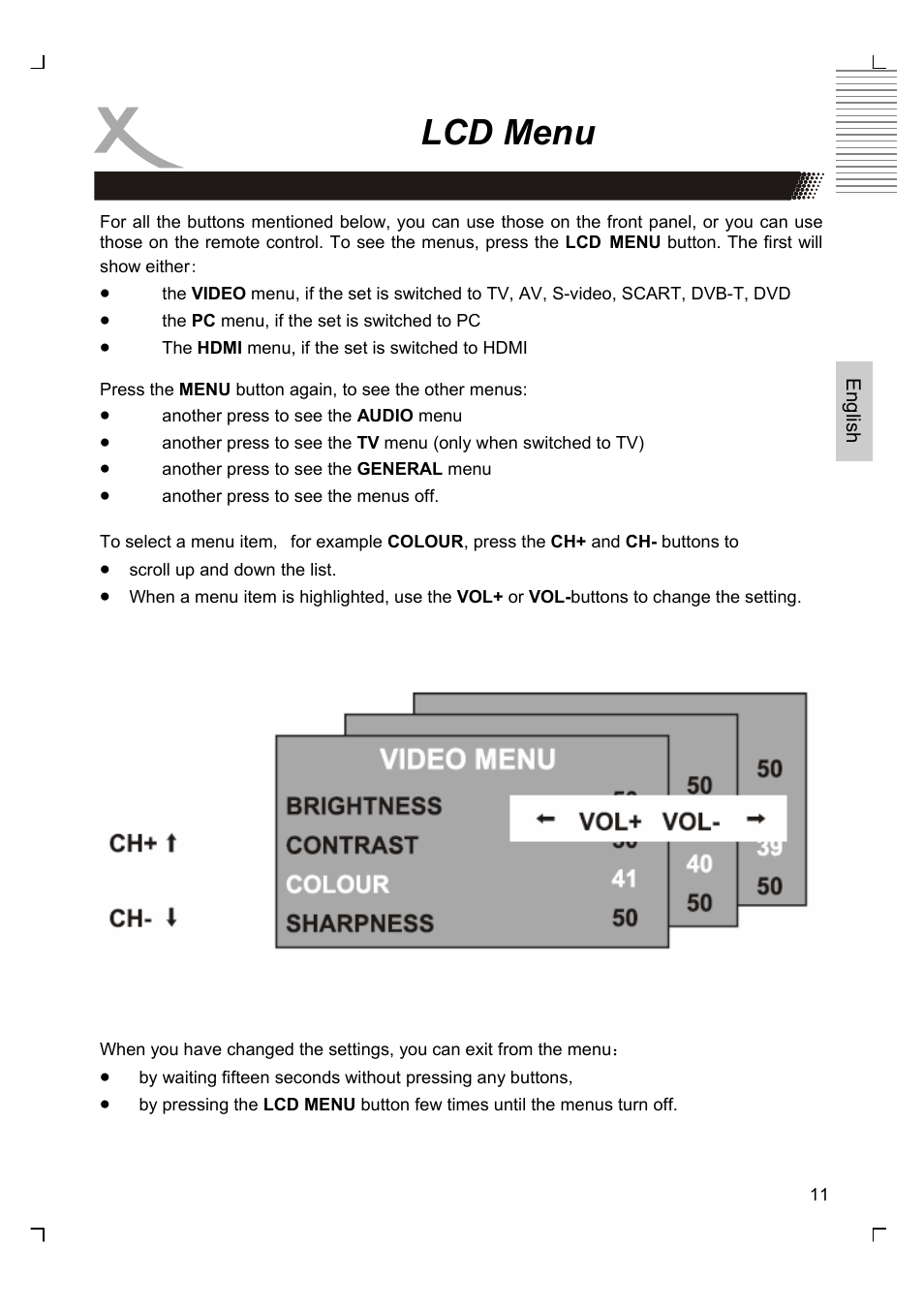 Lcd menu | Xoro HTC 1525D User Manual | Page 55 / 213