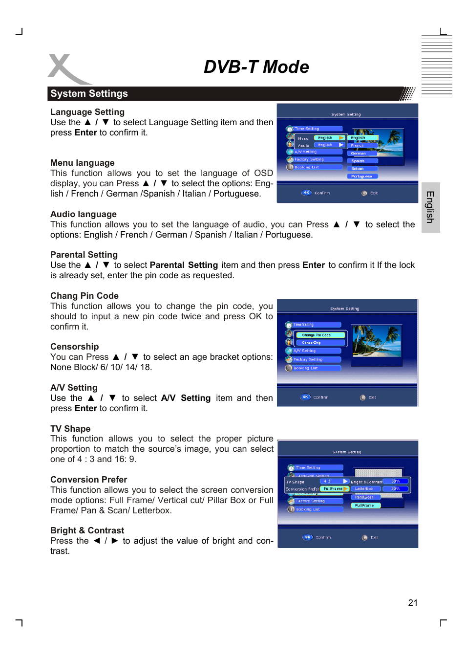 Dvb-t mode | Xoro HTC 1525D User Manual | Page 65 / 213