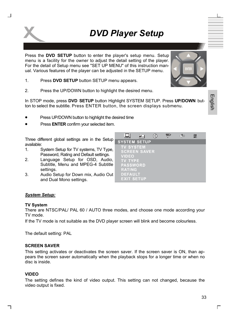 Dvd player setup | Xoro HTC 1525D User Manual | Page 77 / 213