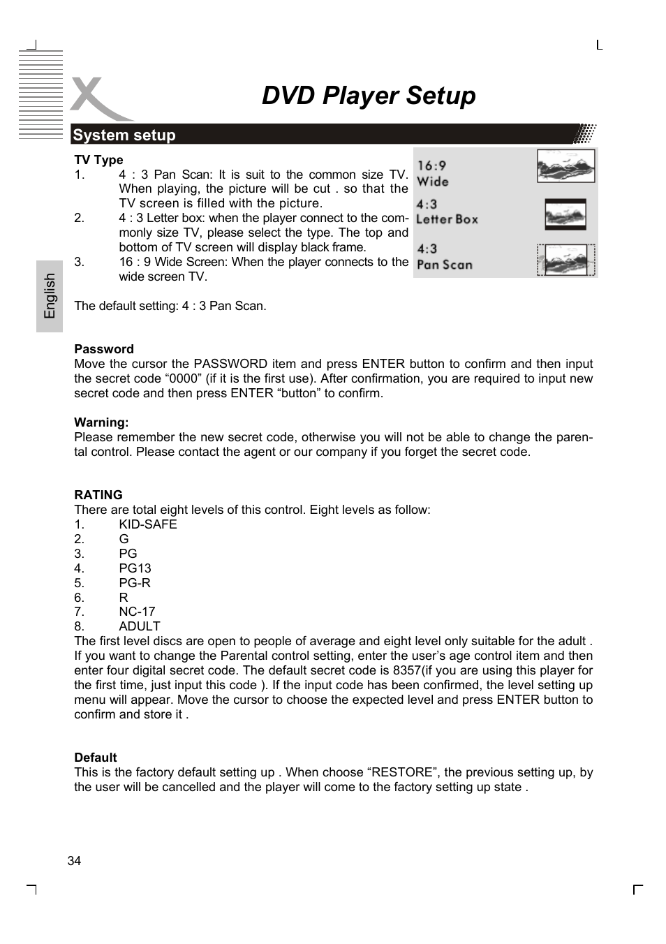 Dvd player setup | Xoro HTC 1525D User Manual | Page 78 / 213