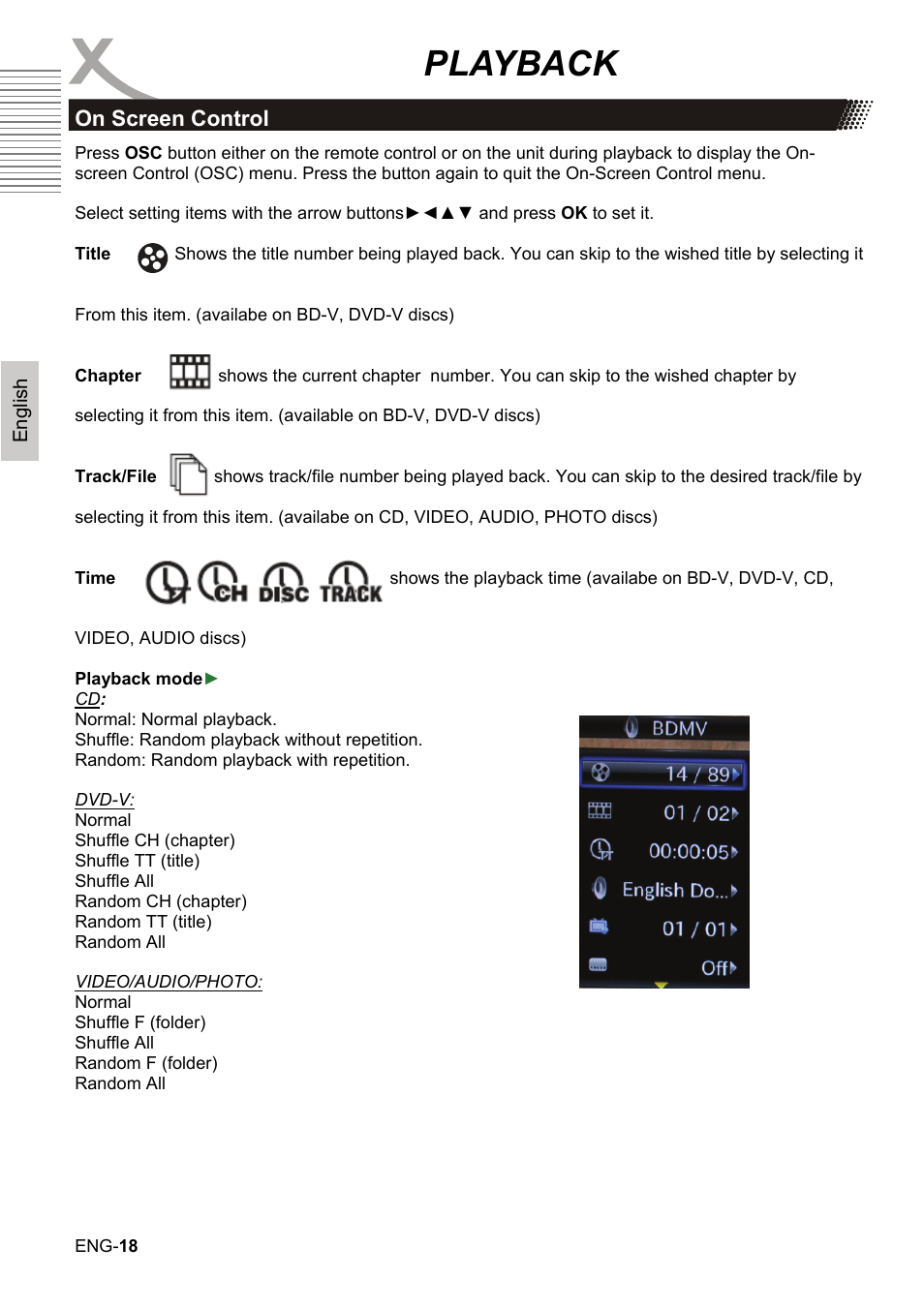 Playback | Xoro HBD 1000 User Manual | Page 48 / 122