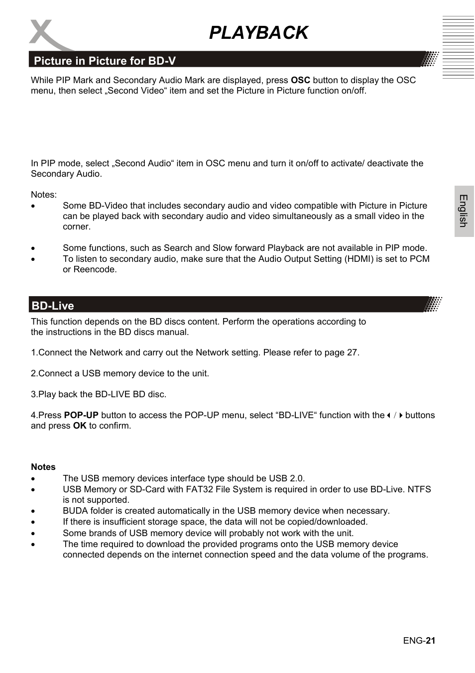 Playback | Xoro HBD 1000 User Manual | Page 51 / 122