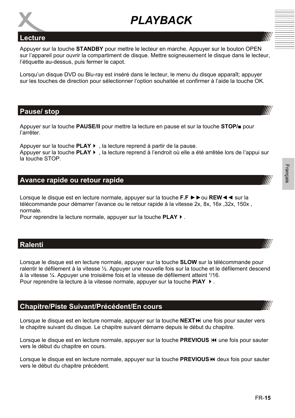 Playback | Xoro HBD 1000 User Manual | Page 75 / 122