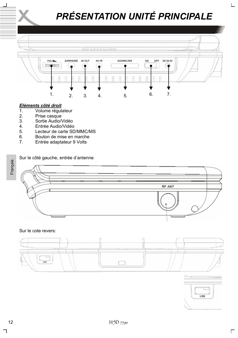 Présentation unité principale | Xoro HSD 7790 User Manual | Page 108 / 146