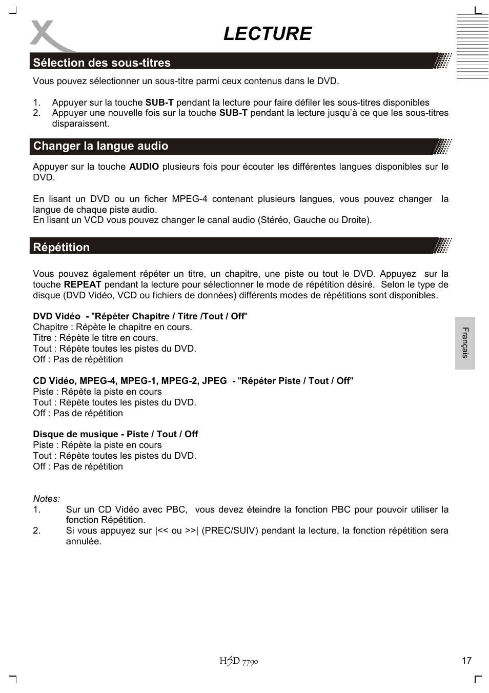 Lecture | Xoro HSD 7790 User Manual | Page 113 / 146