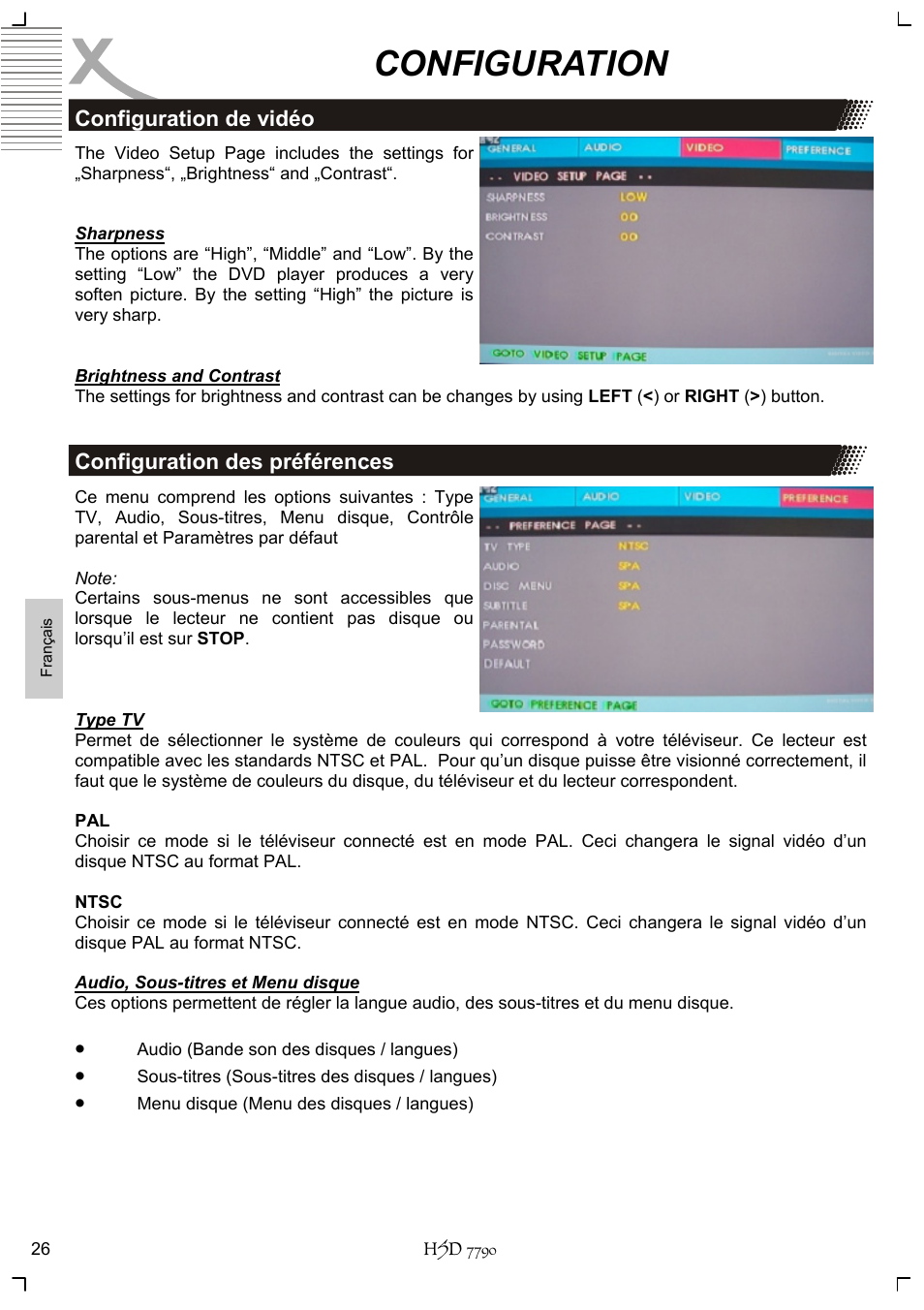 Configuration | Xoro HSD 7790 User Manual | Page 122 / 146