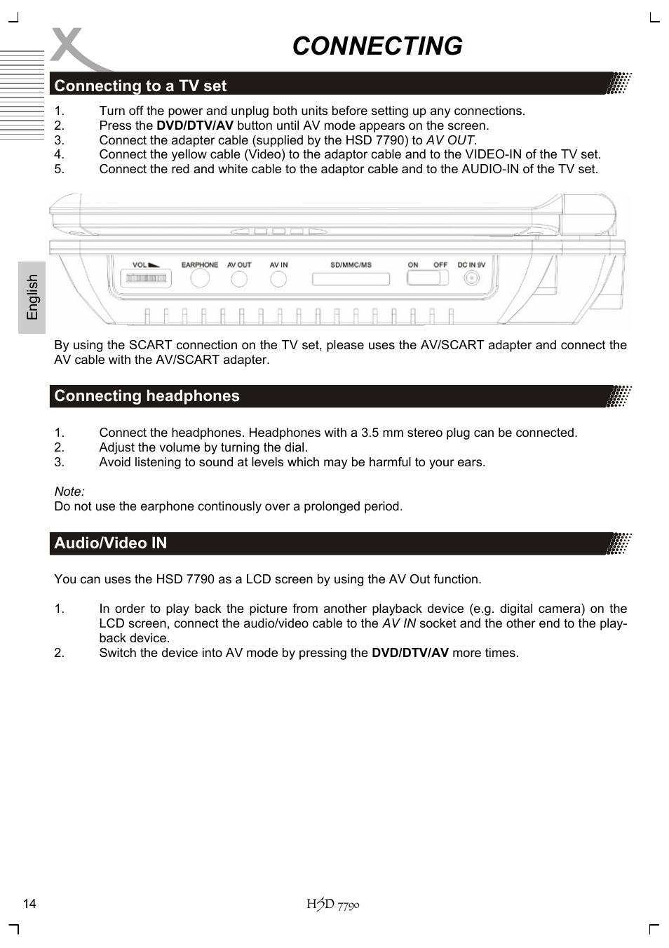 Connecting | Xoro HSD 7790 User Manual | Page 64 / 146