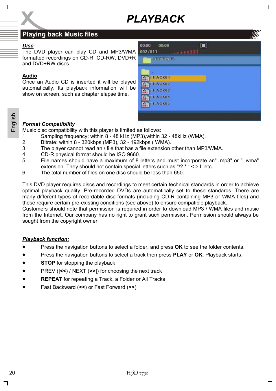 Playback | Xoro HSD 7790 User Manual | Page 70 / 146