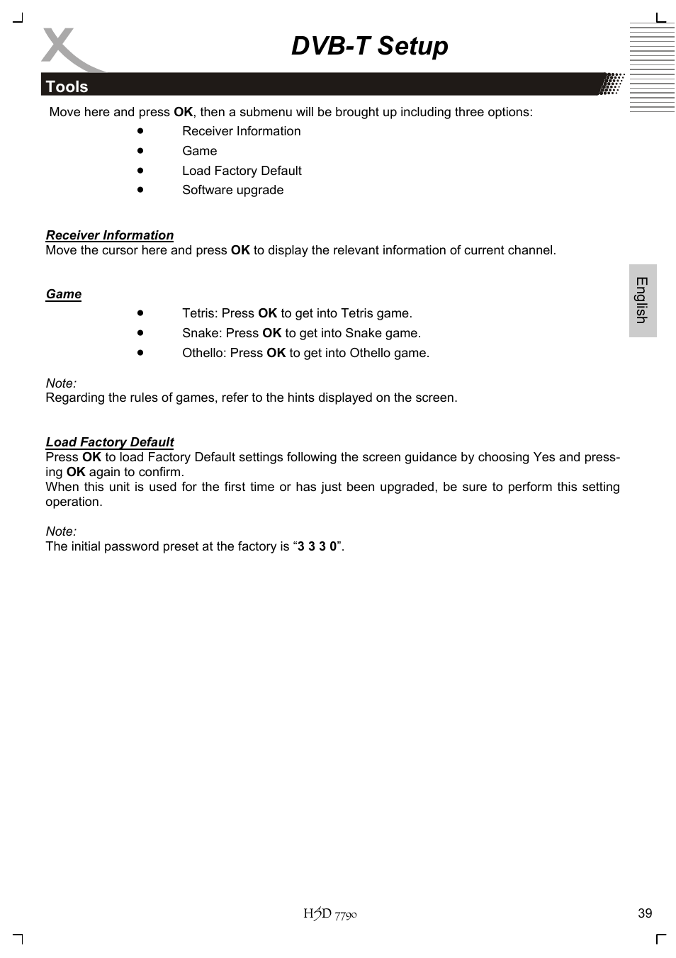 Dvb-t setup | Xoro HSD 7790 User Manual | Page 89 / 146