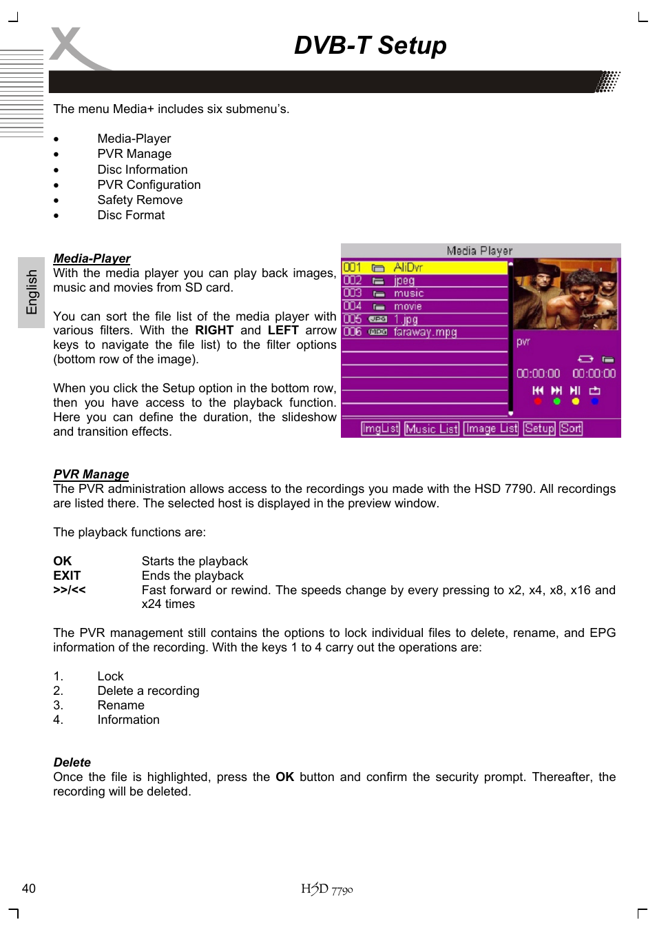Dvb-t setup | Xoro HSD 7790 User Manual | Page 90 / 146