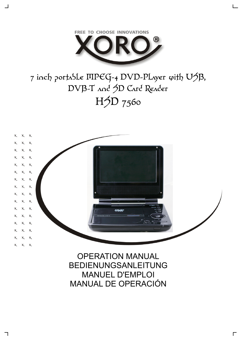 Xoro HSD 7560 User Manual | 146 pages