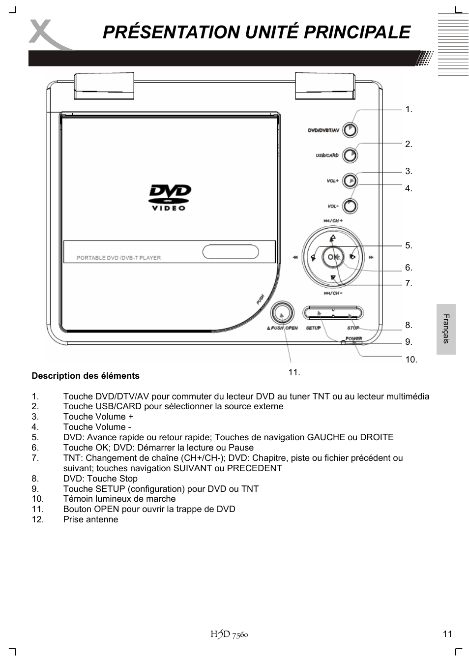 Présentation unité principale | Xoro HSD 7560 User Manual | Page 107 / 146