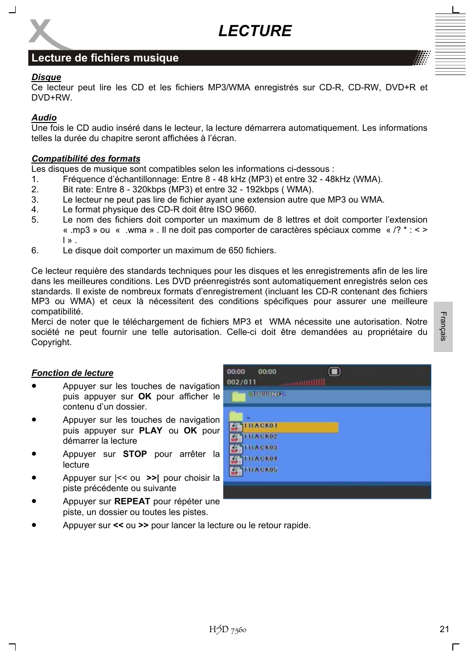 Lecture | Xoro HSD 7560 User Manual | Page 117 / 146