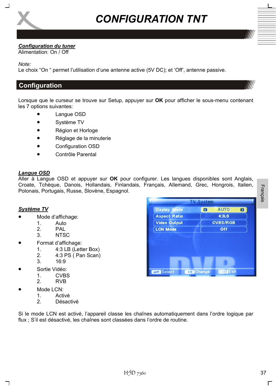 Configuration tnt | Xoro HSD 7560 User Manual | Page 133 / 146