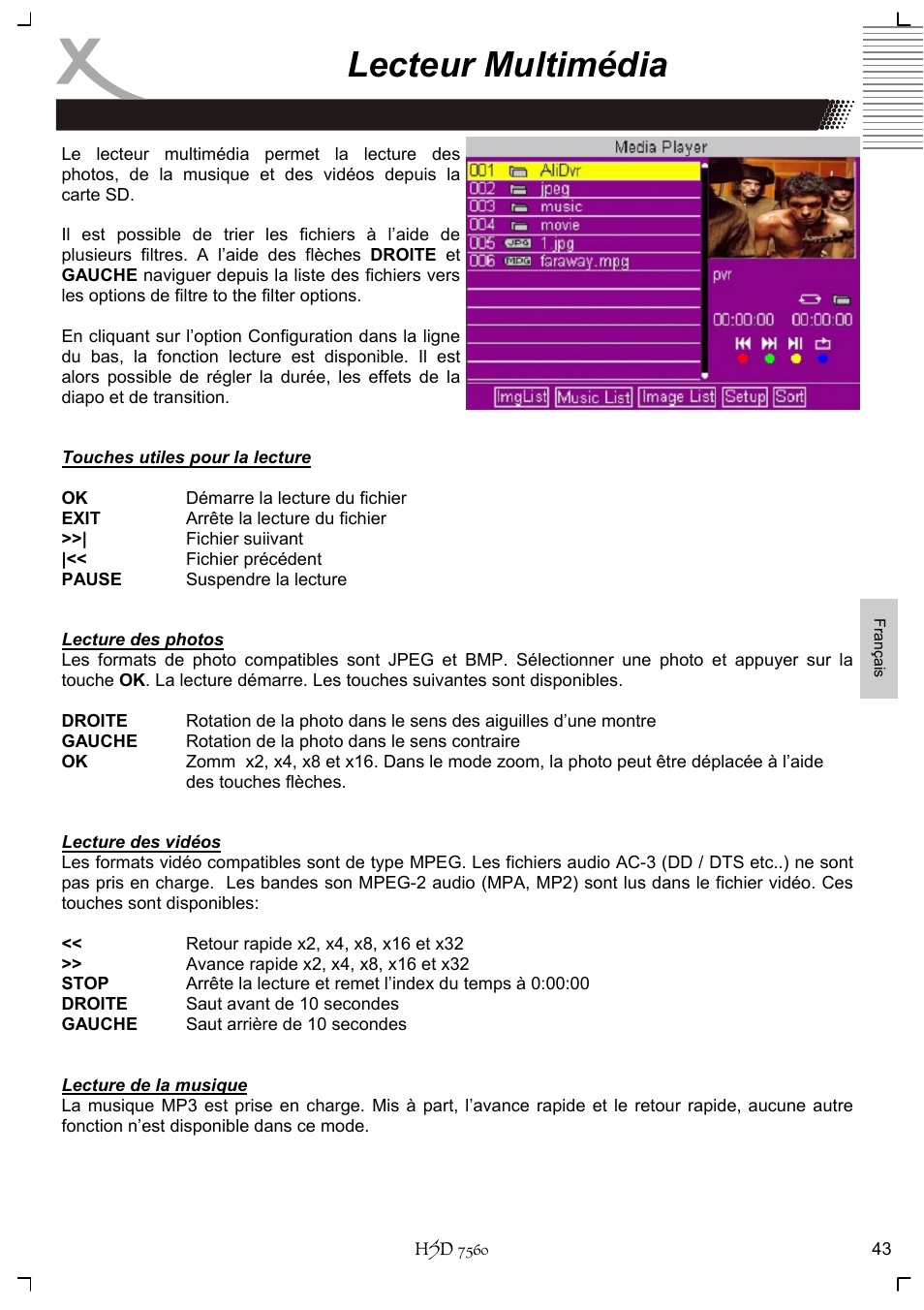 Lecteur multimédia | Xoro HSD 7560 User Manual | Page 139 / 146