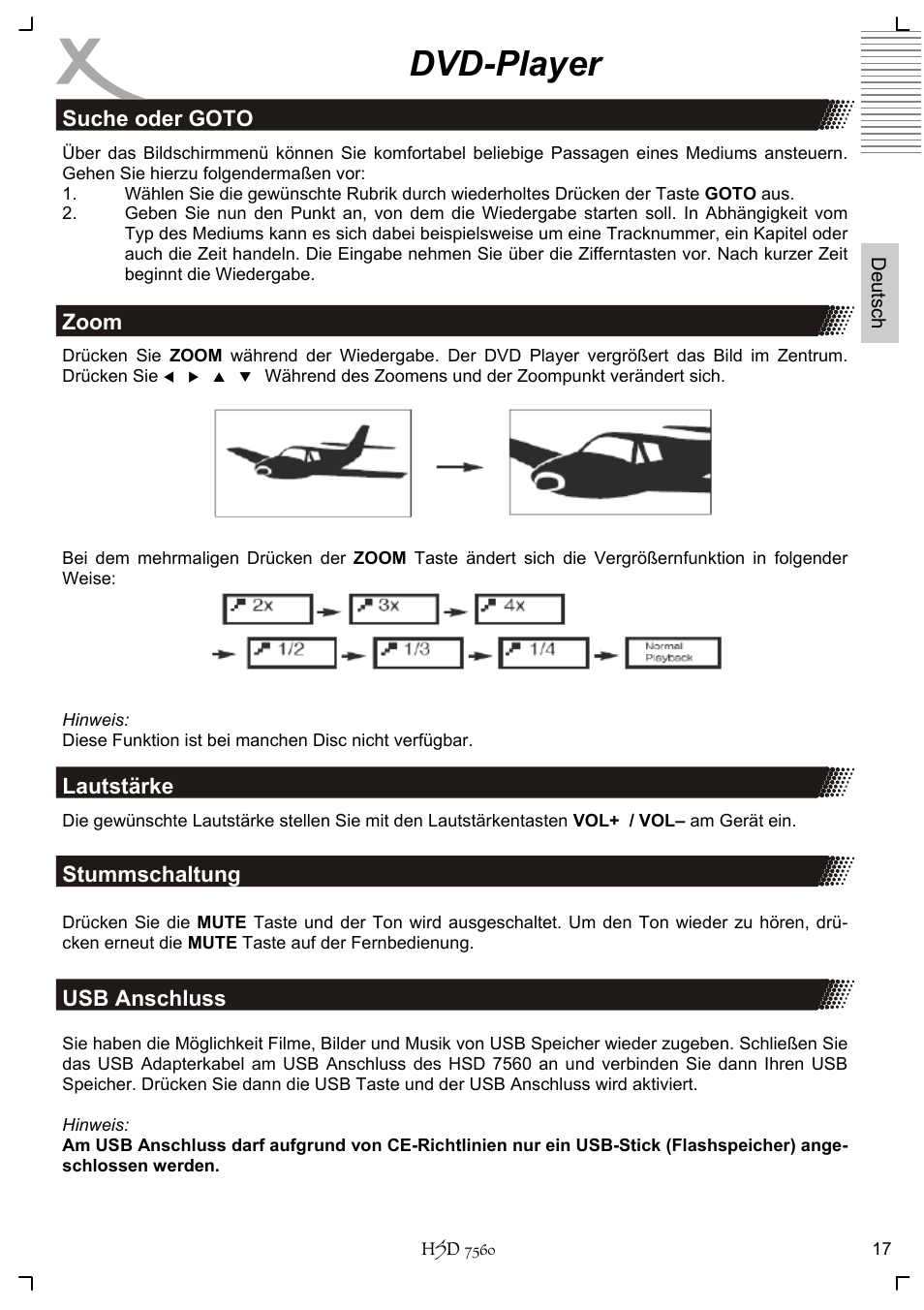 Dvd-player | Xoro HSD 7560 User Manual | Page 17 / 146